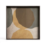 Ethnicraft Cinnamon Overlapping dots glass tray small 38/38/4