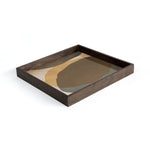 Ethnicraft Cinnamon Overlapping dots glass tray small 38/38/4