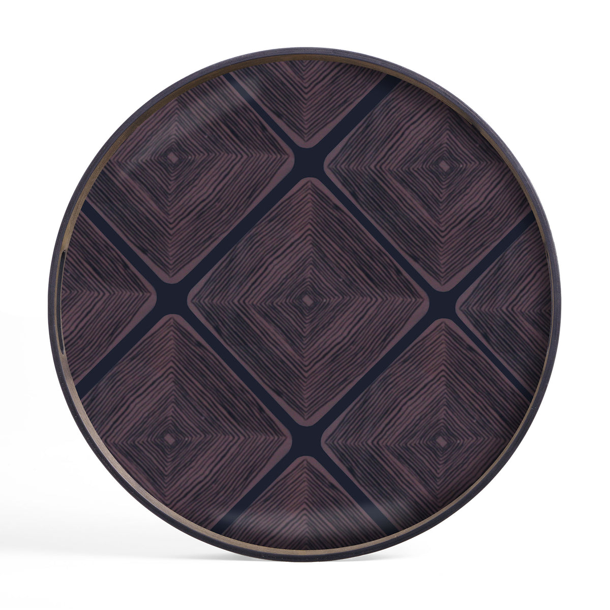Ethnicraft Midnight Linear squares glass tray 48/48/4