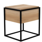 Ethnicraft Oak Black Monolit Bedside Table