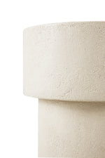Elements side table - Microcement - Off White - mushroom shape 41/41/47