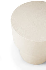 Elements side table - Microcement - Off White - mushroom shape 41/41/47