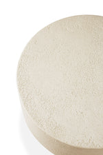 Elements side table - Microcement - Off White - mushroom shape 41/41/47