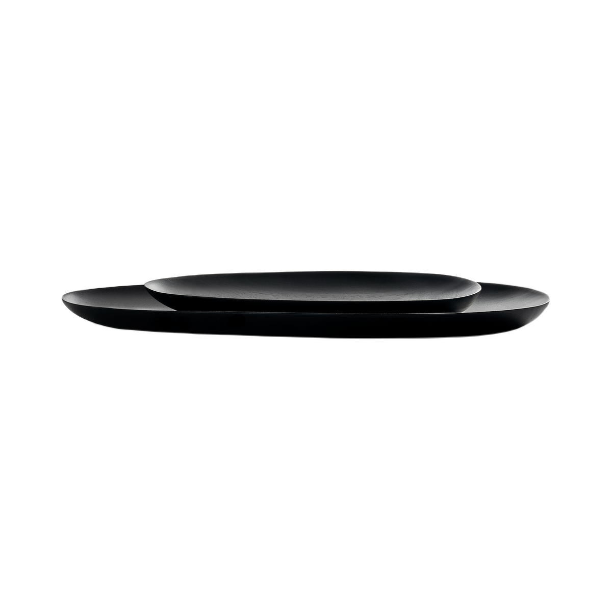 Thin oval board set black