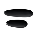 Thin oval board set black