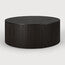 Ethnicraft Roller Max Round Coffee Table Mahogany Dark Brown