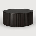 Ethnicraft Roller Max Round Coffee Table Mahogany Dark Brown