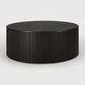 Ethnicraft Roller Max Round Coffee Table Mahogany Dark Brown