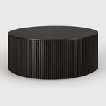 Ethnicraft Roller Max Round Coffee Table Mahogany Dark Brown