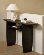 Mahogany PI console - dark brown - 2 legs 130/40/75