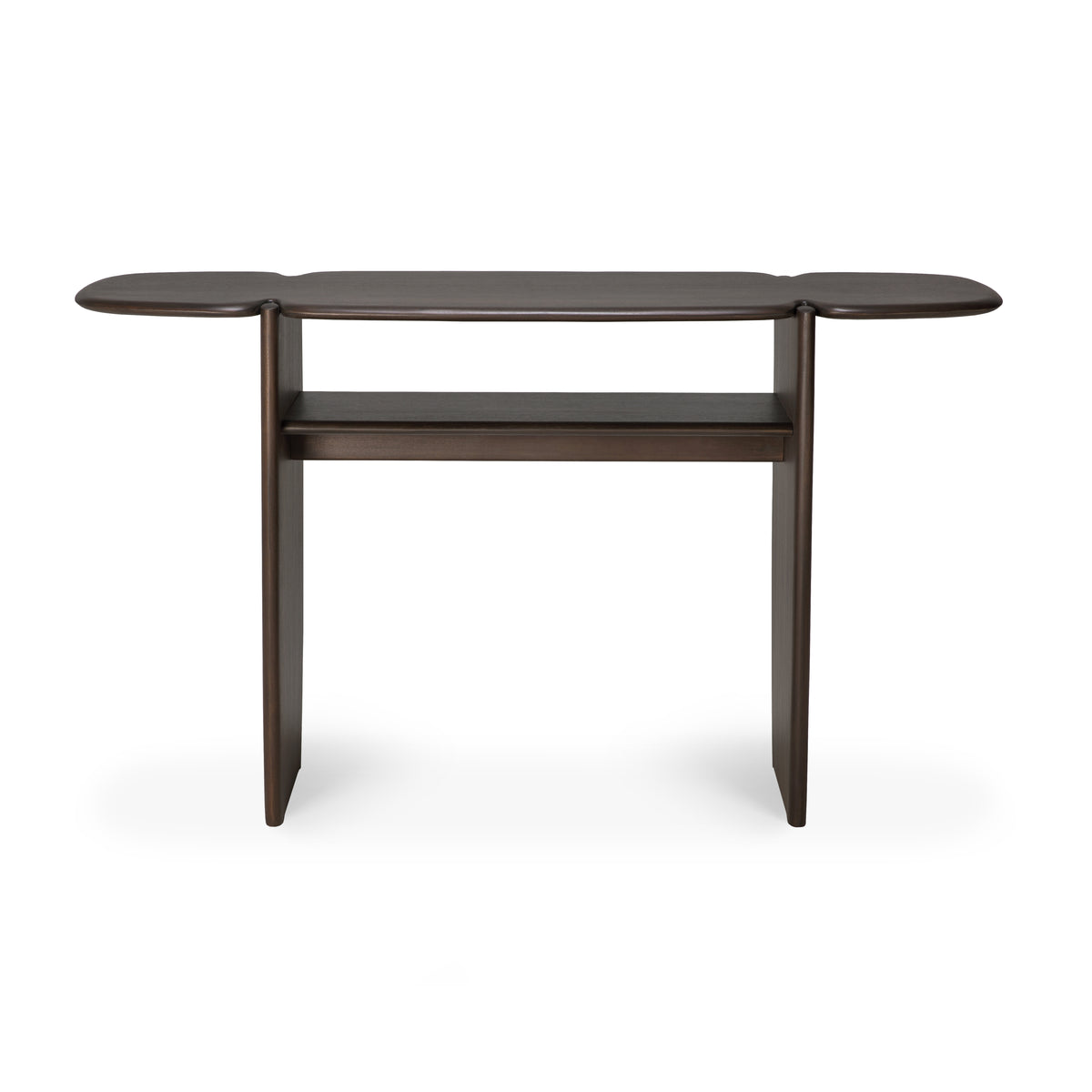 Mahogany PI console - dark brown - 2 legs 130/40/75