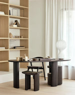 Ethnicraft Mahogany Dark Brown Boomerang Desk