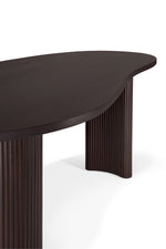 Ethnicraft Mahogany Dark Brown Boomerang Desk