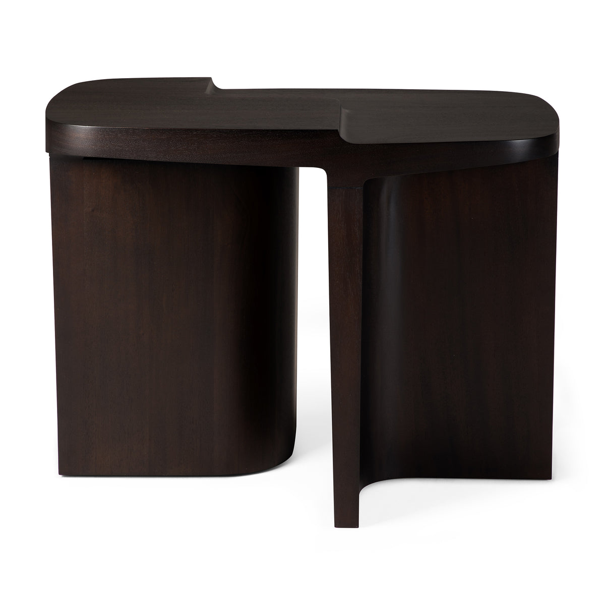 Ethnicraft Mahogany Rose Brown Brutalist Side Table