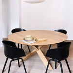 Ethnicraft Oak Circle Dining Table 136cm