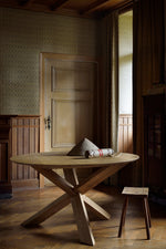 Ethnicraft Oak Circle Dining Table 136cm