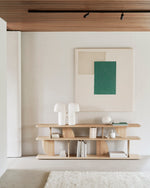 Ethnicraft Oak Geometric Sofa Console