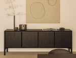 Ethnicraft PI Sideboard Teak Dark Brown 230cm