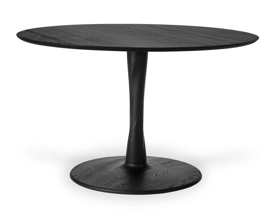 Ethnicraft Torsion Round Dining Table Oak Black 127cm