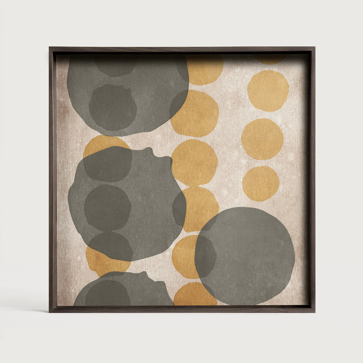Ethnicraft Cinnamon Layered Dots Glass Tray