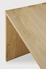 Ethnicraft Oak U desk with cable management Varnished