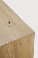 Ethnicraft Oak U desk with cable management Varnished