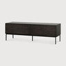 Ethnicraft Grooves TV Cupboard Teak Off Black 162cm