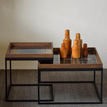 Ethnicraft Square Tray Coffee Table Set