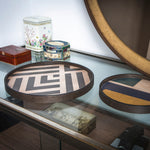 Ethnicraft Chevron Graphite Wooden Tray 48/48/4