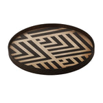 Ethnicraft Chevron Graphite Wooden Tray 48/48/4