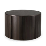 Ethnicraft Mahogany Roller Max Dark Brown Round Coffee Table