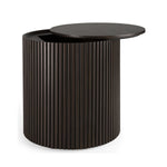 Ethnicraft Mahogany Roller Max Dark Brown Round Side Table