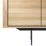 Ethnicraft Oak Shadow Sideboard- Black Metal Legs