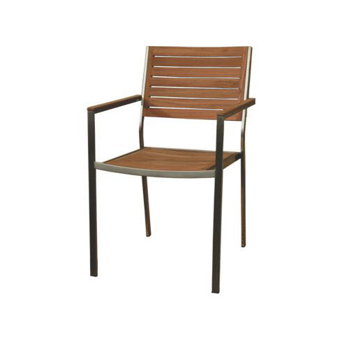 Teak Stripe III Outdoor Dining Chair