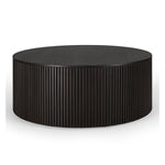 Ethnicraft Mahogany Roller Max Dark Brown Round Coffee Table